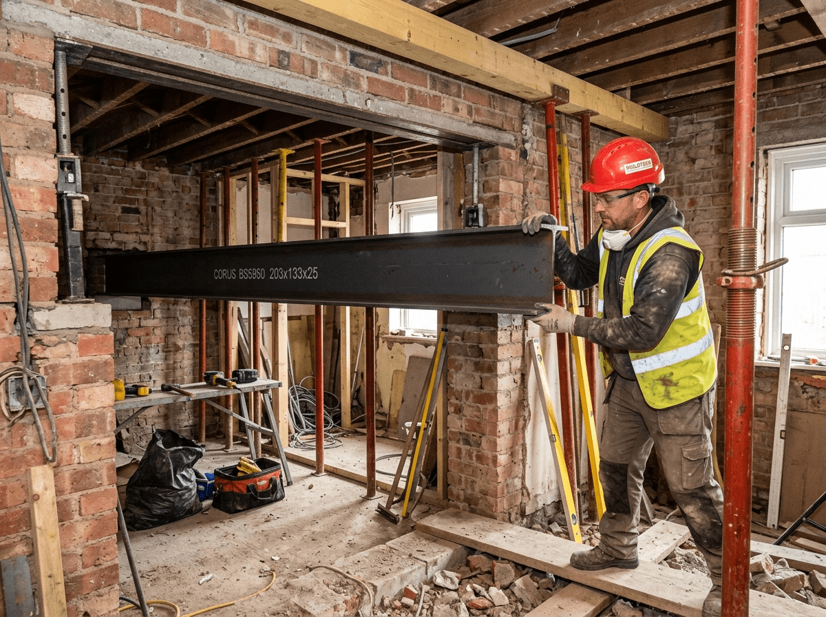 Structural work and RSJ installation by D-Core Construction